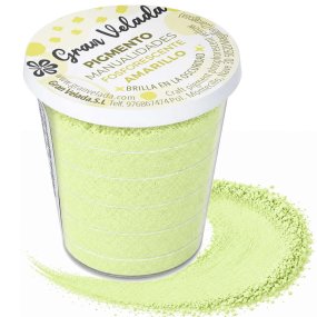 Pigmento para manualidades amarillo fosforescente brilla en la oscuridad