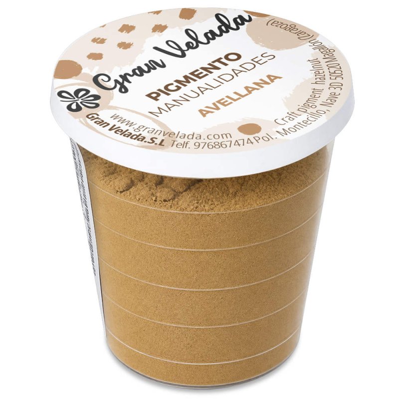 Pigment noisette: pot fermé sur fond blanc