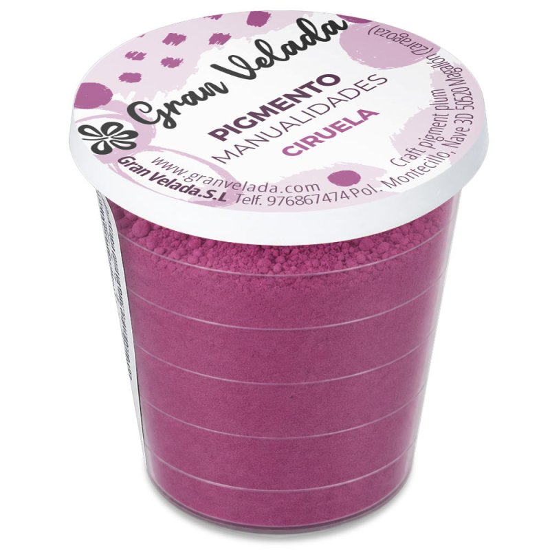 Pigment prune: pot fermé sur fond blanc