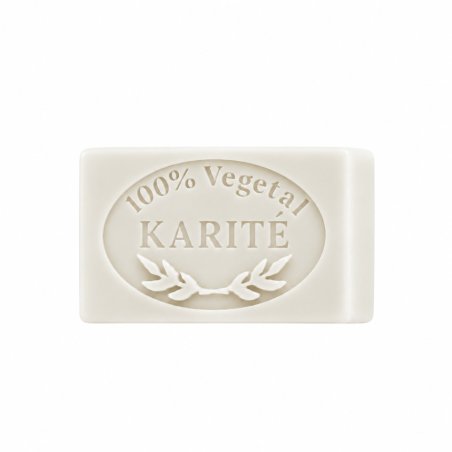 Jabón de karité hecho con molde: sobre fondo blanco