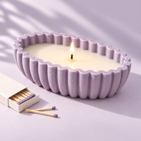 Moule à récipient pour bougies ondulé 14 x 4 cm