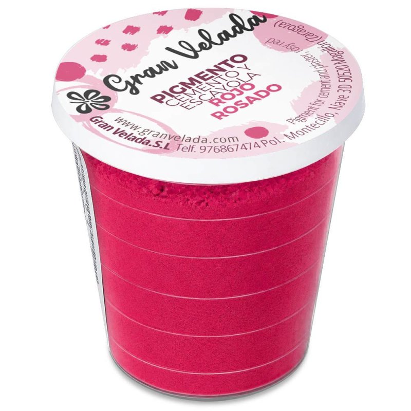 Pot de pigment rouge rosé pour ciment et plâtre Gran Velada