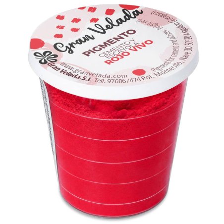 Envase de pigmento rojo vivo para cemento y escayola Gran Velada