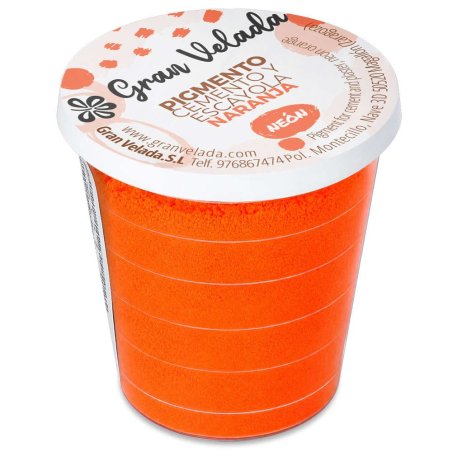 Embalagem de pigmento laranja néon para cimento e gesso Gran Velada