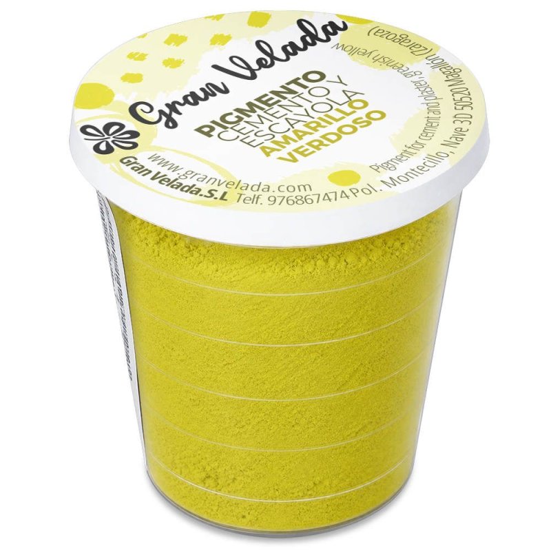Pot de pigment jaune verdâtre pour ciment et plâtre Gran Velada