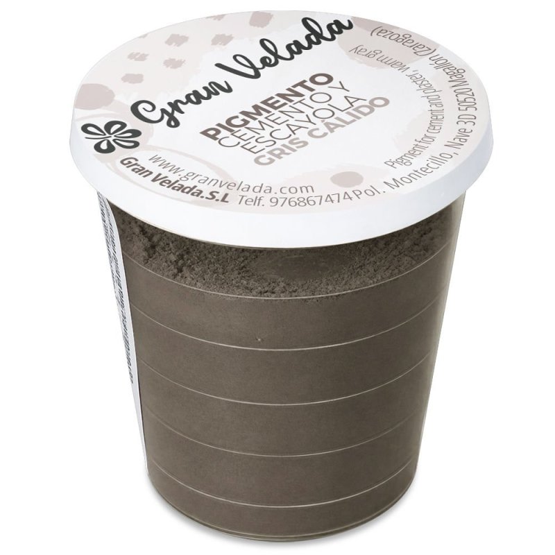 Pot de pigment gris chaud pour ciment et plâtre Gran Velada
