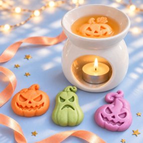 Molde para wax melts 4 calabazas de Halloween