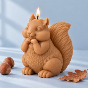 Molde para velas ardilla de otoño