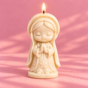 Molde para velas virgencita rezando 6,5 cm