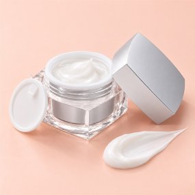 Tarro 30 ml para crema cuadrado acrilico