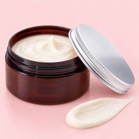 Pot 100 ml ambré opaque couvercle argenté
