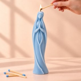Molde para velas virgem estilizada