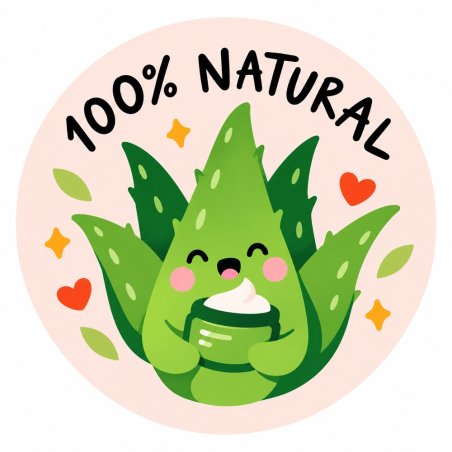 Diseño individual de pegatinas redondas 100% natural.