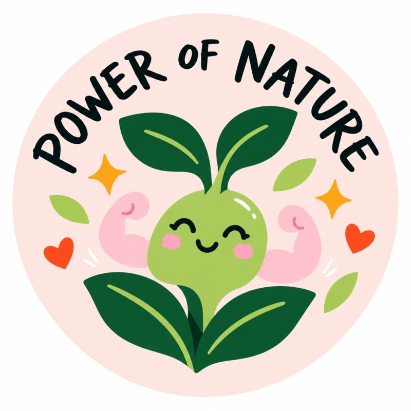 Diseño individual de pegatinas redondas power of nature.