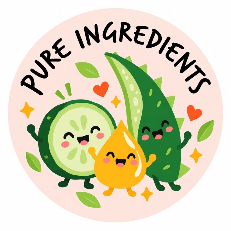 Diseño individual de pegatinas redondas pure ingredients.