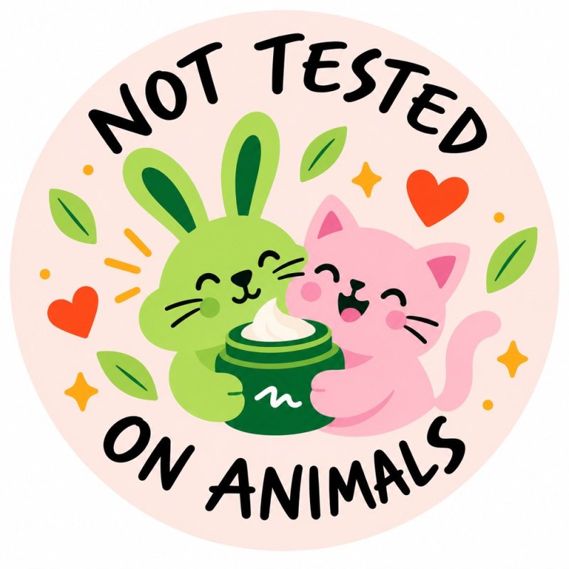 Diseño individual de pegatinas redondas not tested on animals.