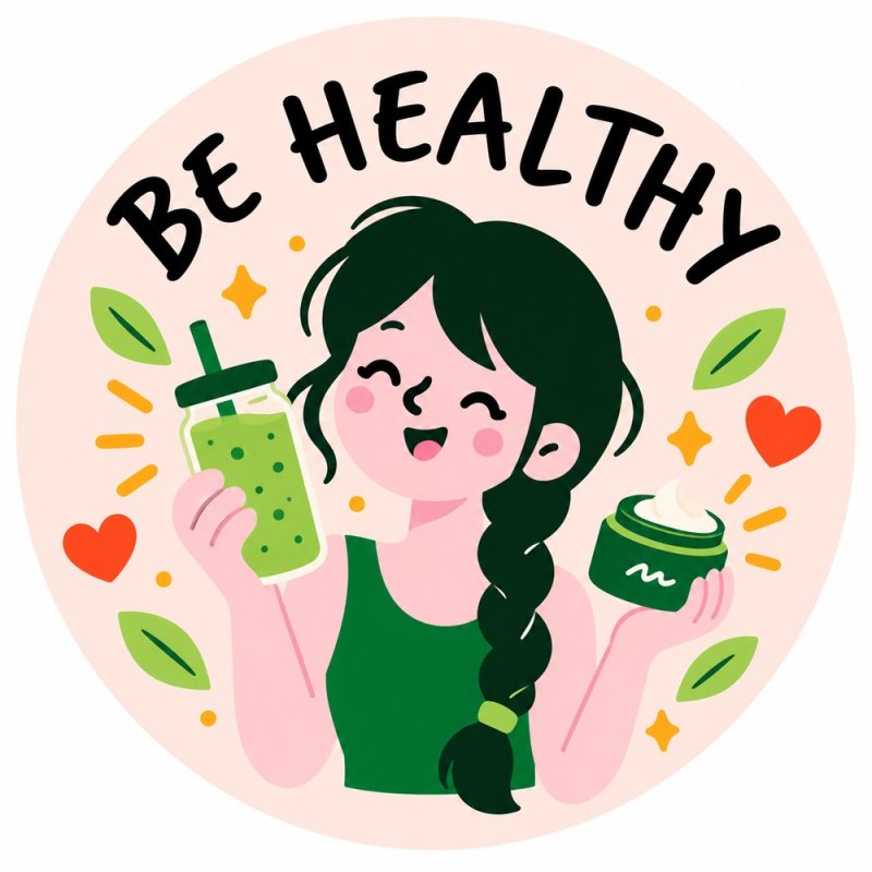 Diseño individual de pegatinas redondas be healthy.