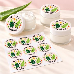 Autocolantes redondos no toxic chemicals
