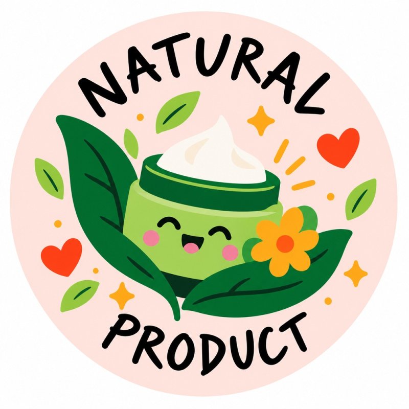 Diseño individual de pegatinas redondas natural product.