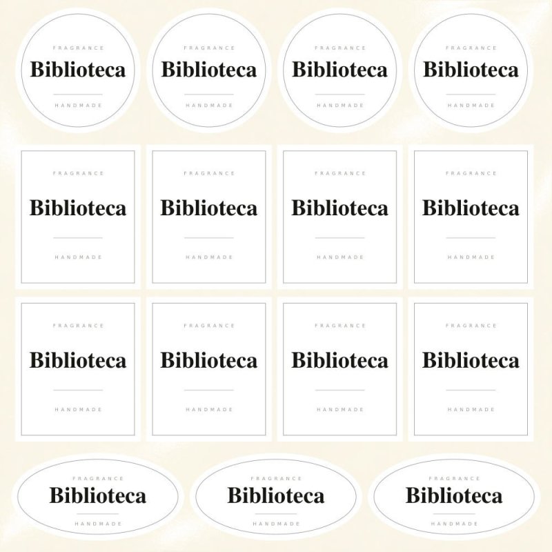 Blíster de 15 pegatinas Biblioteca en blanco absoluto.