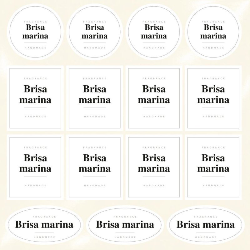 Blíster de 15 pegatinas Brisa marina en blanco absoluto.