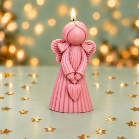 Molde para velas menina anjo de Natal 9,5 cm