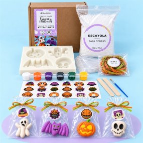 Kit crea y pinta Halloween: figuras de escayola para pintar