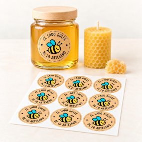 Pegatinas abejita el lado dulce de lo artesano