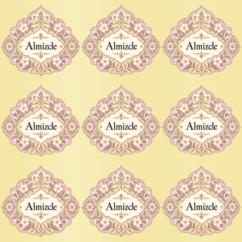 Pegatinas aroma almizcle estilo árabe: blíster de 9 pegatinas con el vinilo sobrante retirado.