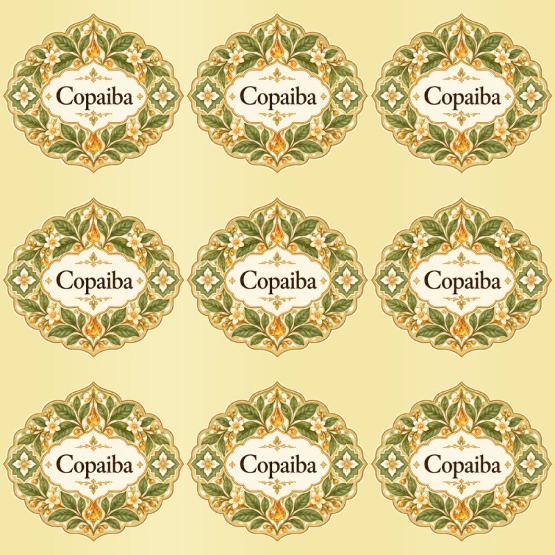 Pegatinas aroma copaiba estilo árabe: blíster de 9 pegatinas con el vinilo sobrante retirado.