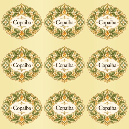 Pegatinas aroma copaiba estilo árabe: blíster de 9 pegatinas con el vinilo sobrante retirado.