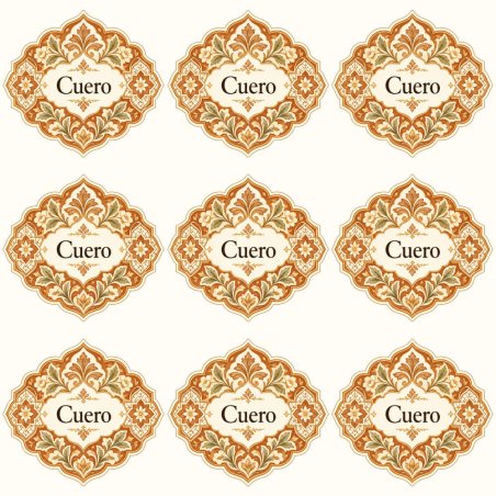 Pegatinas aroma cuero estilo árabe: blíster de 9 pegatinas.