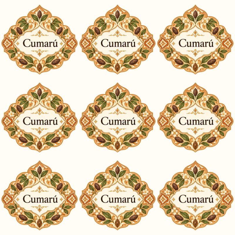 Pegatinas aroma cumarú estilo árabe: blíster de 9 pegatinas.
