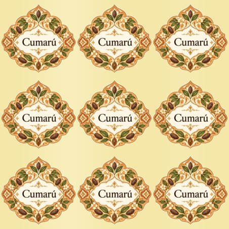 Pegatinas aroma cumarú estilo árabe: blíster de 9 pegatinas con el vinilo sobrante retirado.