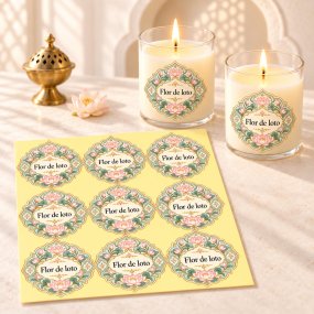 Pegatinas aroma flor de loto estilo árabe