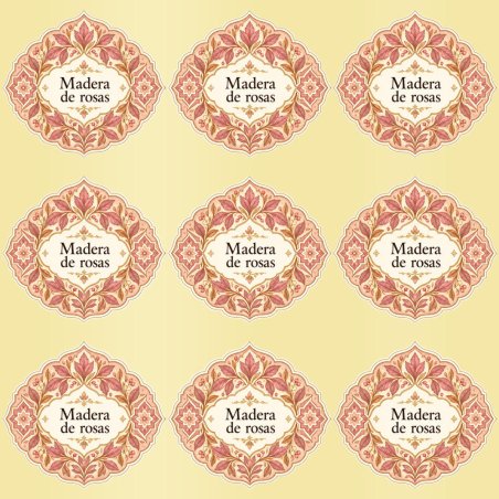 Pegatinas aroma madera de rosas estilo árabe: blíster de 9 pegatinas con el vinilo sobrante retirado.