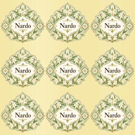 Pegatinas aroma nardo estilo árabe: blíster de 9 pegatinas con el vinilo sobrante retirado.