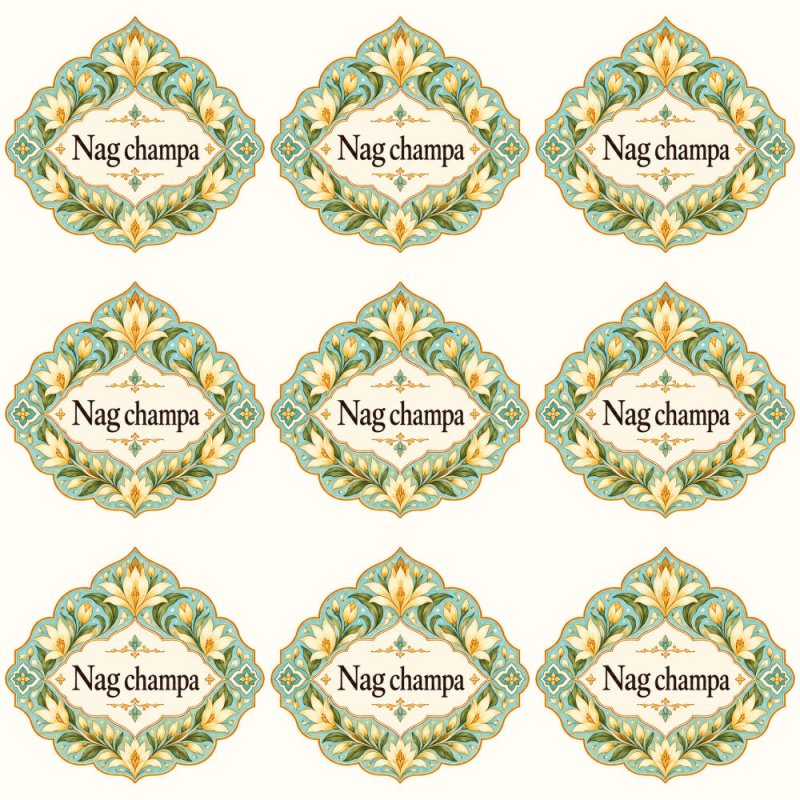 Pegatinas aroma nag champa estilo árabe: blíster de 9 pegatinas.