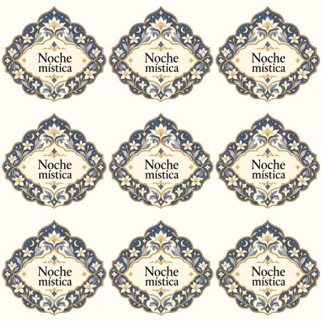 Pegatinas aroma noche mística estilo árabe: blíster de 9 pegatinas.