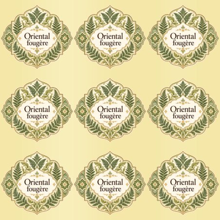 Pegatinas aroma oriental fougère estilo árabe: blíster de 9 pegatinas con el vinilo sobrante retirado.