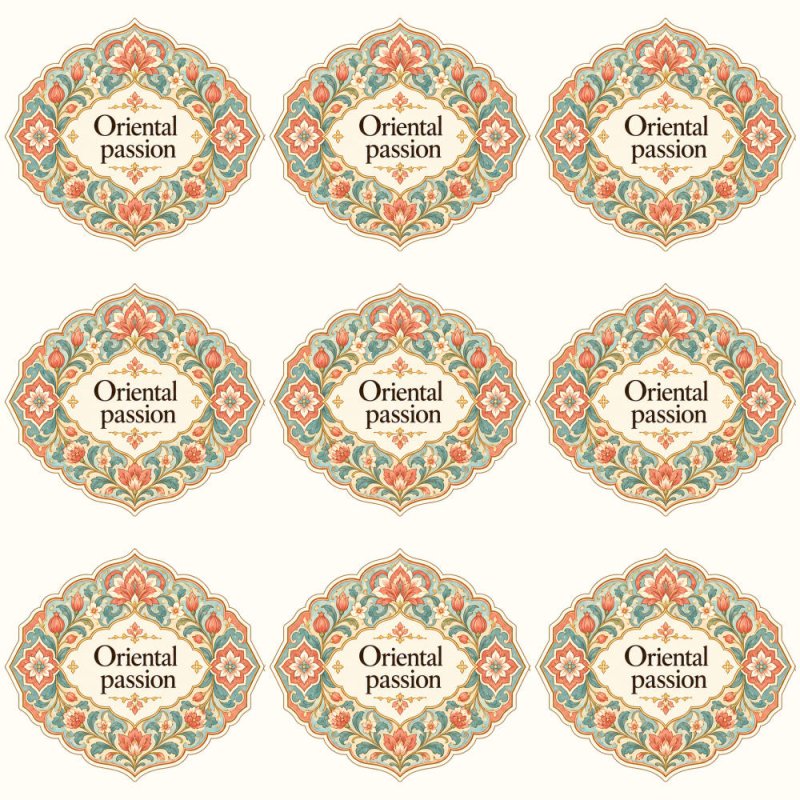 Pegatinas aroma oriental passion estilo árabe: blíster de 9 pegatinas.