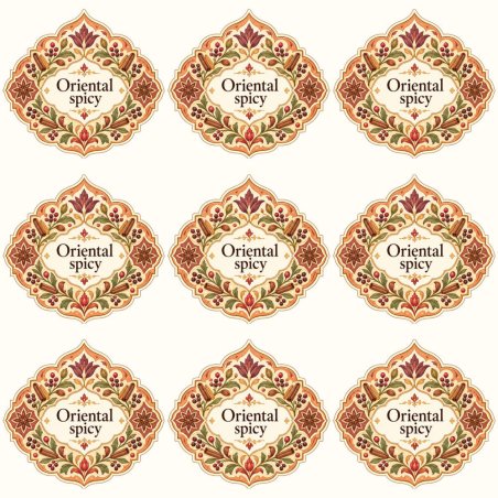 Pegatinas aroma oriental spicy estilo árabe: blíster de 9 pegatinas.