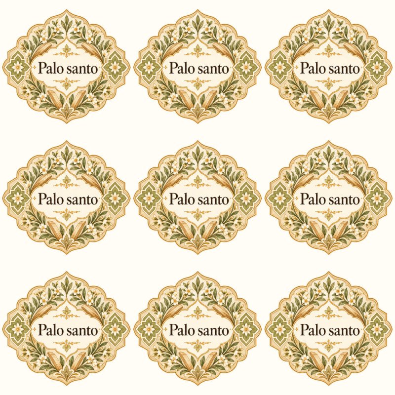 Pegatinas aroma palo santo estilo árabe: blíster de 9 pegatinas.