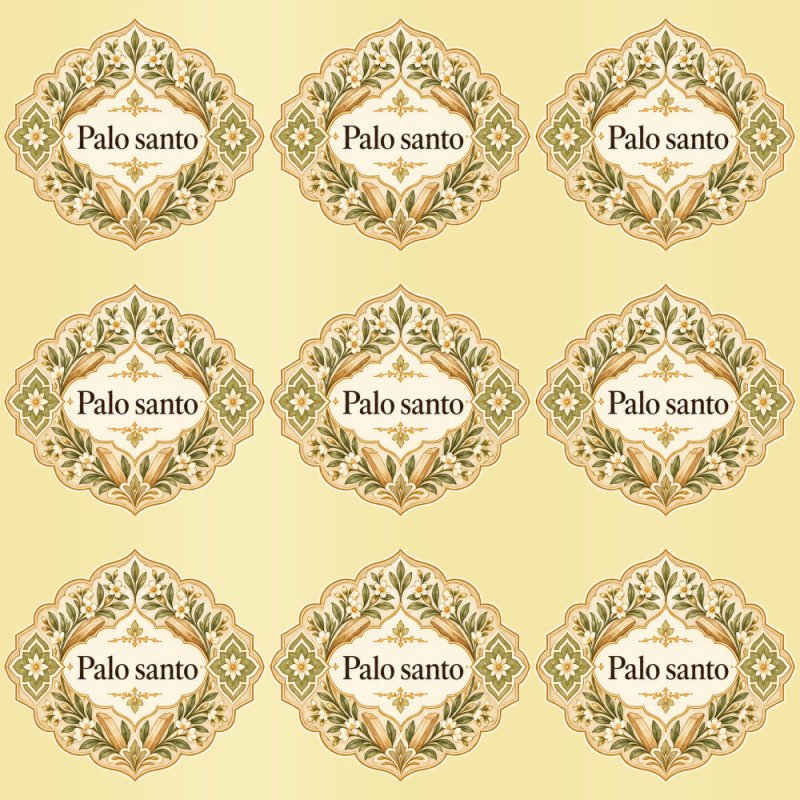 Pegatinas aroma palo santo estilo árabe: blíster de 9 pegatinas con el vinilo sobrante retirado.