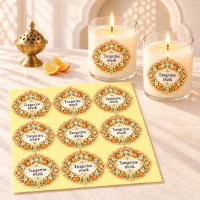 Autocollants parfum tangerine musk style oriental