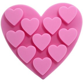 Molde 10 corazones Molde 10 corazones