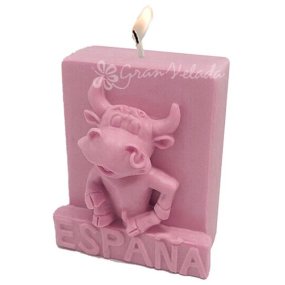 Molde recuerdo de España con toro para velas Molde recuerdo de España con toro para velas