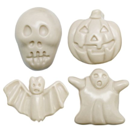 Molde Halloween, 4 figuras terroríficas 2D