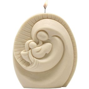 Molde para velas em 2D Virgem Maria e Jesus