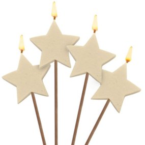 Moule 4 étoiles bougies pick